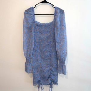 Floral tight and tie dress